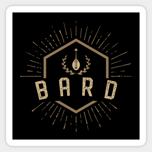 Bard Character Class Tabletop Roleplaying RPG Gaming Addict Sticker